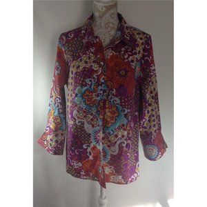 avenue by Jessica London Blouse Multi-color Floral‎